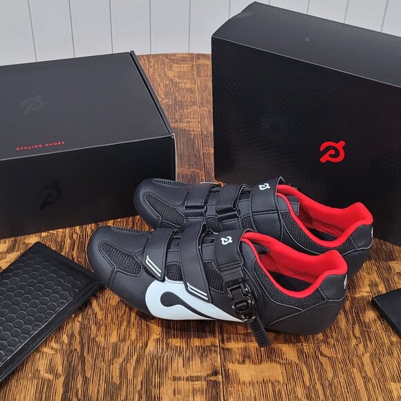 NEW Peloton Cycling Shoes. Black and Red. Unisex. Original Box. - Picture 2 of 13